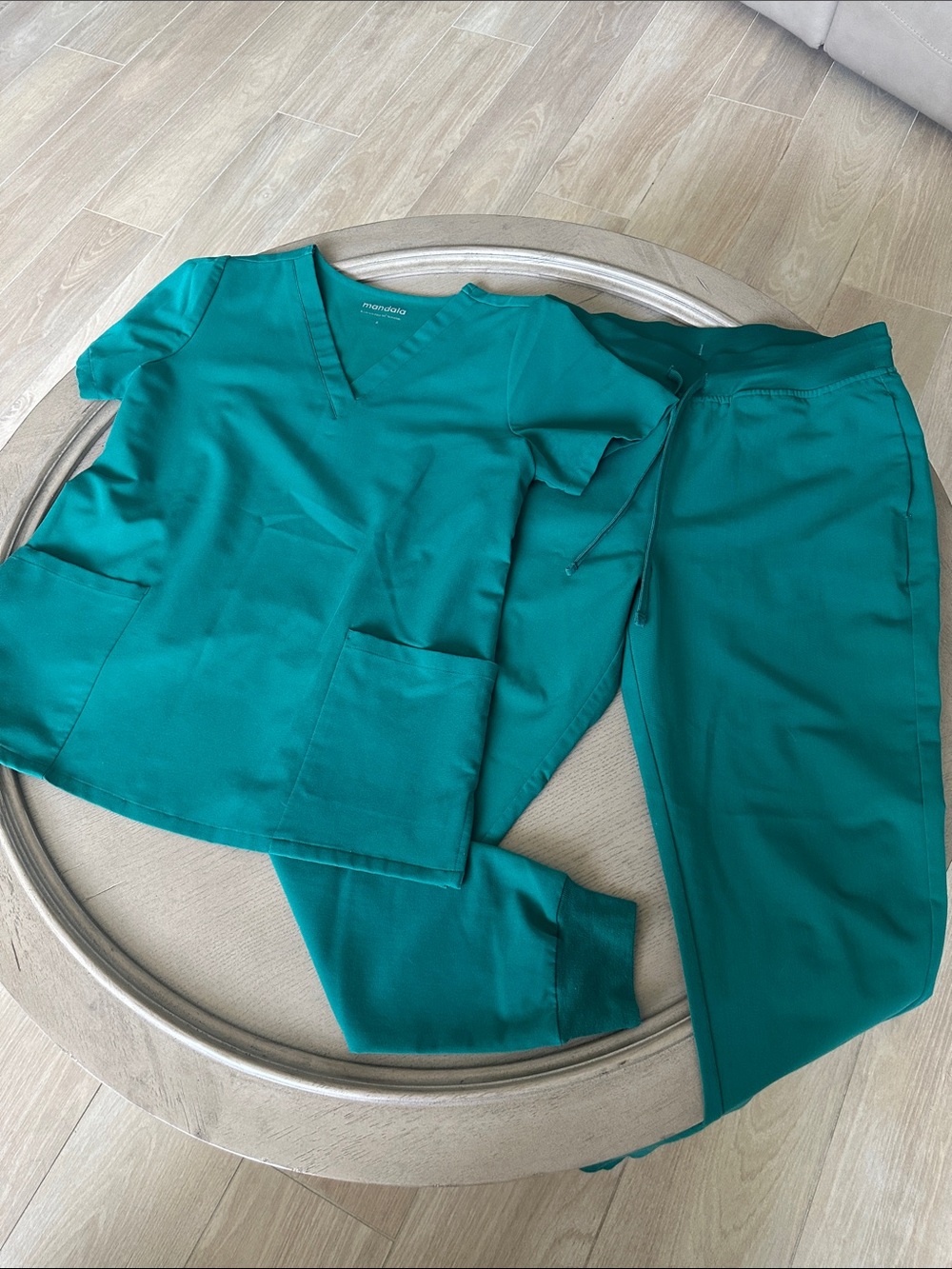 ModaScrubs Women's Teal Drawstring Jogger Pants